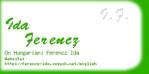 ida ferencz business card